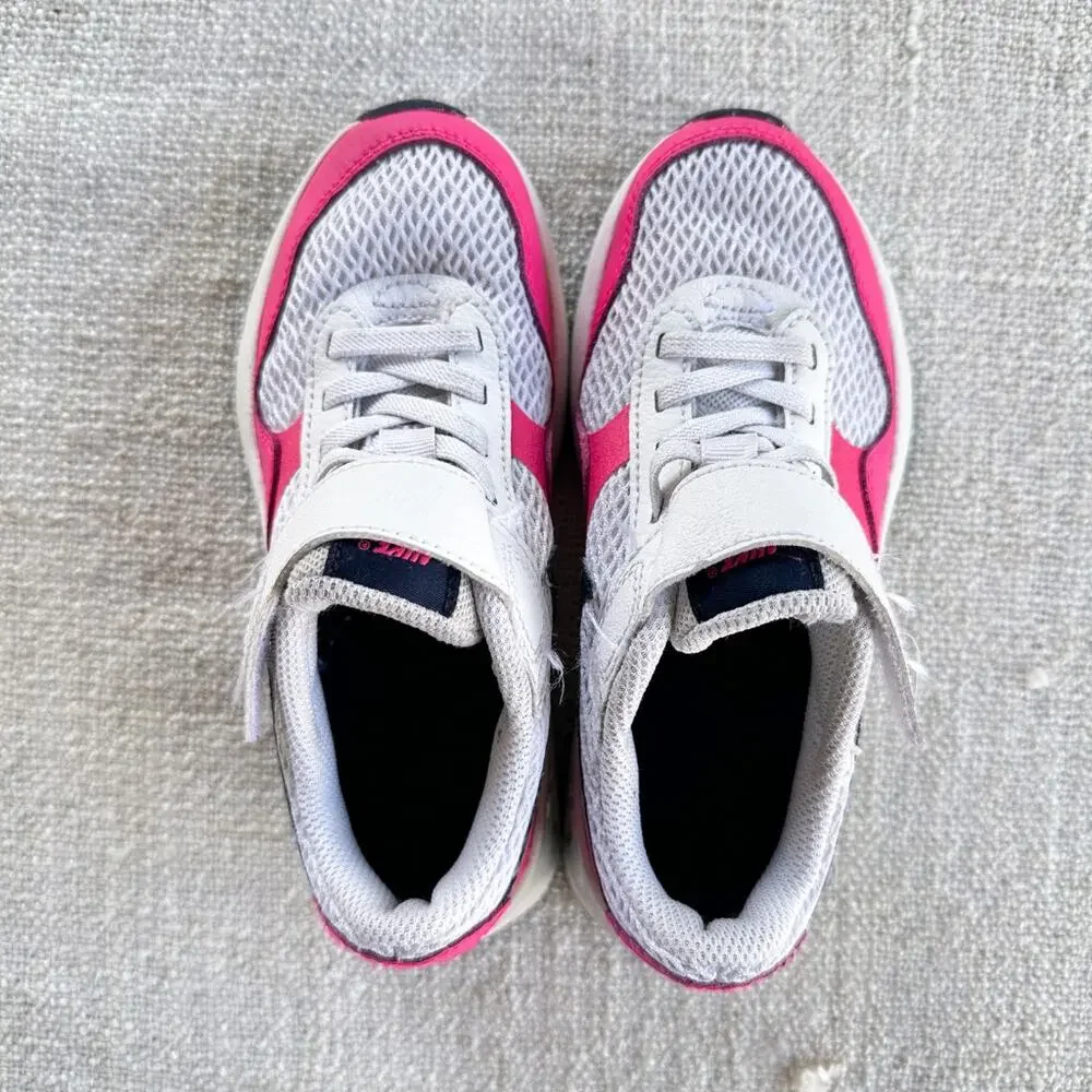 Nike Air Max SYSTM White & Fierce Pink Sneakers GUC Toddler 12
